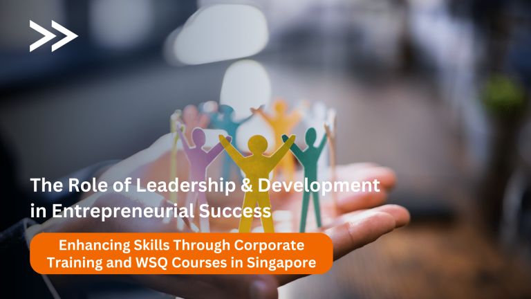 Group of professionals engaged in a WSQ leadership development course in Singapore.
