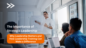 A group of diverse professionals in a meeting, with a leader guiding the discussion, symbolizing the power of strategic leadership in driving organizational success.